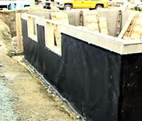 protected concrete foundation